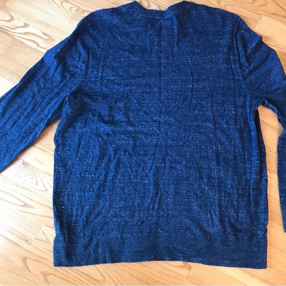 Gap Sweater heathered navy blue lightweight light winter clothes mens size XL - Picture 3 of 7